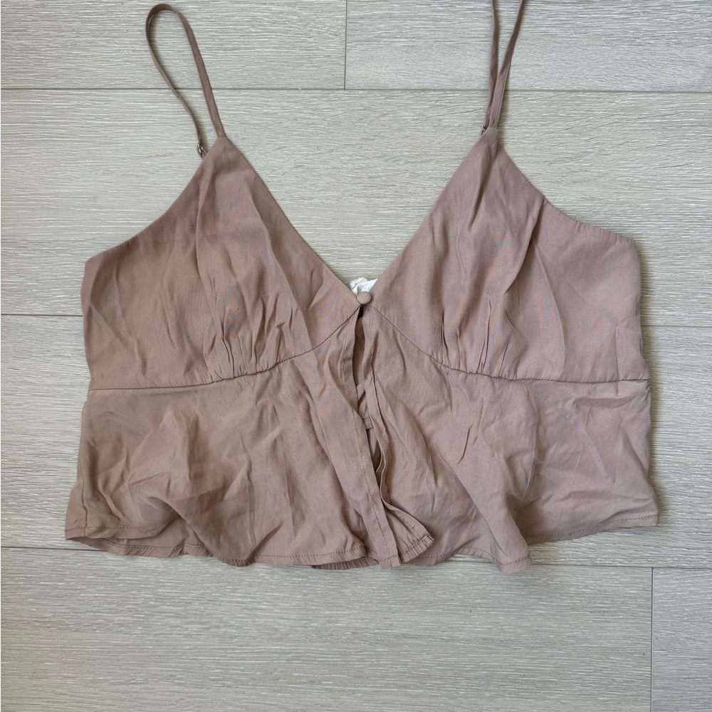 Women's Tan Spaghetti Strap Top